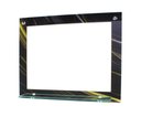 Ver imagem 1 de ESPELHO PARA BANHEIRO COM PRATELEIRA 50CM X 40CM MÁRMORE PRETO DOURADO