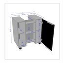Ver imagem 5 de Gabinete para Banheiro Lisboa C/ Porta e 6 Nichos Branco/ripado