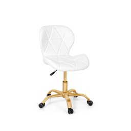 Cadeira Office Eiffel Slim Base Giratória Branca- Matte - 1