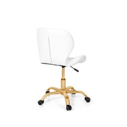 Cadeira Office Eiffel Slim Base Giratória Branca- Matte - 3
