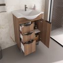 Ver imagem 2 de Conjunto para Banheiro New Crystal com Pés 60cm - Fabribam Gabinetes