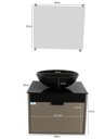 Ver imagem 5 de Gabinete Armário Banheiro 40cm Cuba Redonda Preta