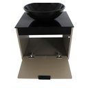 Ver imagem 3 de Gabinete Armário Banheiro 40cm Cuba Redonda Preta