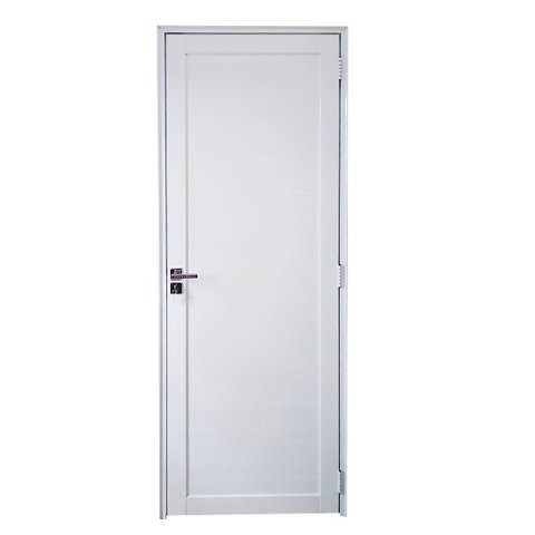 Porta Lambril de Alumínio Branco com Maçaneta Premium Linha Roma:Direita/210 x 100