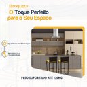 Ver imagem 3 de Kit 2 Bancos Quadrado Junco Argila para Bancada Alta Cozinha Área Gourmet Bistrô Piscina Bar
