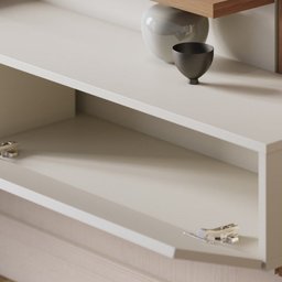 Painel Home Suspenso Tv 65 Polegadas Juriti Off White Matte Freijo Clb - 9