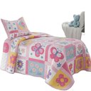 Ver imagem 1 de Kit Cobre Leito Colcha Bouti Solteiro Infantil 2 Peças - Love - 100% Poliéster