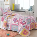 Ver imagem 2 de Kit Cobre Leito Colcha Bouti Solteiro Infantil 2 Peças - Love - 100% Poliéster
