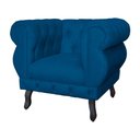 Ver imagem 4 de Poltrona Decorativa Sala Recepção Maya Suede Azul Royal LM DECOR