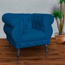 Ver imagem 1 de Poltrona Decorativa Sala Recepção Maya Suede Azul Royal LM DECOR