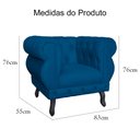 Ver imagem 6 de Poltrona Decorativa Sala Recepção Maya Suede Azul Royal LM DECOR