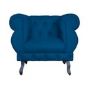 Ver imagem 2 de Poltrona Decorativa Sala Recepção Maya Suede Azul Royal LM DECOR