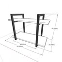Ver imagem 4 de Mesa de cabeceira industrial suspensa mesa lateral preta mesas de cabeceira preto kit