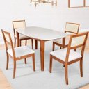 Ver imagem 1 de Mesa Extensível Oval 2,0M Aberta 4 Cadeiras Jabuticabeira CabeCasa MadeiraOriginals