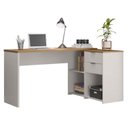 Ver imagem 2 de Escrivaninha Mesa Escritório em L Office 2 Gavetas 148,6cm Nt 2060