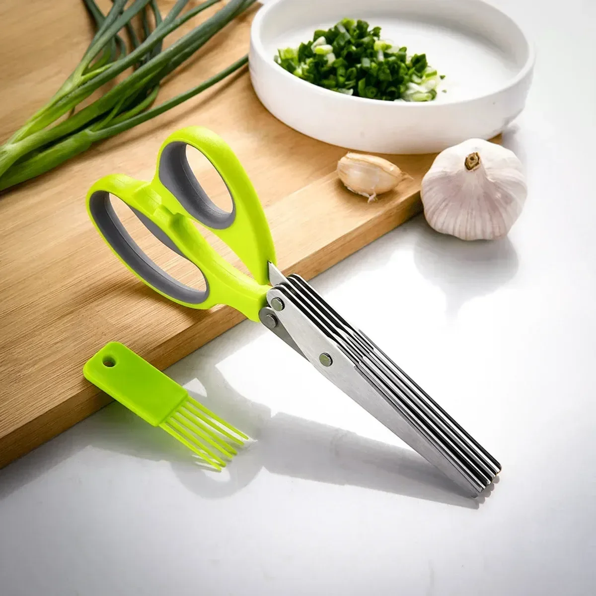 Ver imagem 2 de Tesoura de Cozinha 5 Lâminas em Inox Temperos