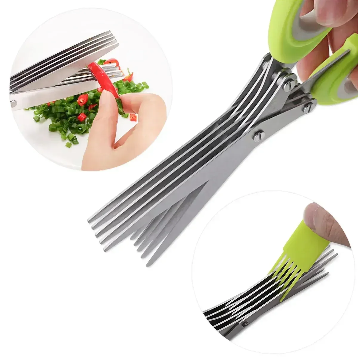 Tesoura de Cozinha 5 Lâminas em Inox Temperos - 4