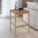 Ver imagem 3 de Conjunto Mesa de Centro e Mesa Lateral para Sala Pés Madeira Moss A03 Hanover Roble - Lyam Decor