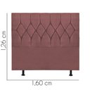 Ver imagem 3 de Cabeceira Estofada Istambul Capitonê 160cm Queen Size Box Quarto Suede Rose Gold - Ahazzo Móveis