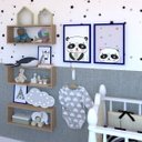 Ver imagem 1 de Conjunto Bim com 3 Nichos Bege/Carvalho Mel