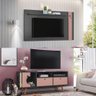 Conjunto Sala De Estar Rack Retro Pet Angora+Painel Home Para Tv 55"Eyre-grafito/rose- Cinza - 6