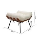 Ver imagem 3 de Puff de Ferro Madeira e Estofado Living Costela Espresso Móveis