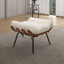 Ver imagem 1 de Puff de Ferro Madeira e Estofado Living Costela Espresso Móveis