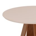 Ver imagem 3 de Mesa de Jantar Tampo Redondo Chanfrado Curvo Mad/vid 103cm Kiara Freijó Off White- Mabe Magazine