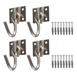 Ganchos Rede Inox + Parafusos e Buchas - 4 Unidades - 2