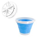 Ver imagem 1 de Mini Máquina Oem Lavar Multifuncional Portátil com Balde Dobrável Azul 5 L 110v