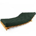 Ver imagem 7 de Sofá Cama Casal Futon Tokio D33 Madeira Maciça Cor Mel - Cinza - Verde Militar