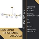 Ver imagem 2 de Pendente Lustre Jabuticaba 7 Globos Vidro