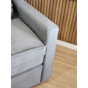 Ver mais imagens de Poltrona Cama Solteiro Assento Dobrável Suede Cinza Sleep - Larbelle