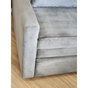 Ver imagem 6 de Poltrona Cama Solteiro Assento Dobrável Suede Cinza Sleep - Larbelle