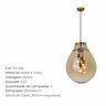 Lustre Pendente Sala Cristal e Vidro Âmbar 50x60cm - 9