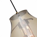 Ver imagem 4 de Lustre Pendente Sala Cristal e Vidro Âmbar 50x60cm