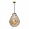 Lustre Pendente Sala Cristal e Vidro Âmbar 50x60cm - 1