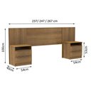 Ver imagem 4 de Cabeceira Extensível Madesa com 2 Mesas Laterais - Rustic