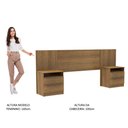 Ver imagem 5 de Cabeceira Extensível Madesa com 2 Mesas Laterais - Rustic
