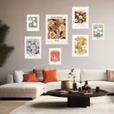 Ver imagem 2 de Kit 7 Quadros Decorativos Flower Market - com Vidro:madeira Branca