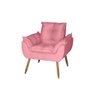 Poltrona Opala Decorativa Suede Rosa Dal Poz Estofados - 2
