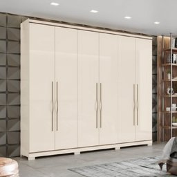 Guarda Roupa Henn Titanium D284-176 Off White/Castanho - 2