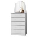 Ver imagem 1 de Cômoda para Quarto com Penteadeira Laris A02 Branco - Mpozenato
