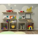 Ver imagem 2 de Conjunto 4 Nichos e 4 Prateleiras Kit Cubos Bege/Carvalho Mel