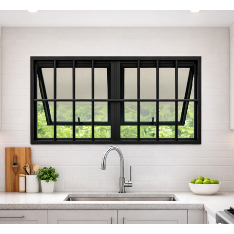 Vitro Maxim Ar com Grade 2 Seções Preto 60x120 Linha 25 Jade