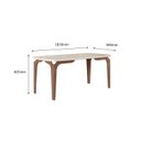 Ver imagem 3 de CONJUNTO SALA DE JANTAR ROMÊNIA GOLD 1,83 X 0,90 COM 8 CADEIRAS AMÊNDOA 03A