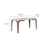 CONJUNTO SALA DE JANTAR ROMÊNIA GOLD 1,83 X 0,90 COM 8 CADEIRAS AMÊNDOA 03A - 3