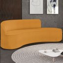 Ver imagem 1 de Sofá 4 Lugares para Sala 220cm Orgânico Wendi Boucle Mostarda I01 - Mpozenato
