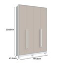Ver mais imagens de Guarda Roupa New Paranoá com 4 Portas e 2 Gavetas Móveis Rimo Branco/Off White