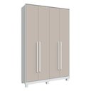 Ver imagem 1 de Guarda Roupa New Paranoá com 4 Portas e 2 Gavetas Móveis Rimo Branco/Off White